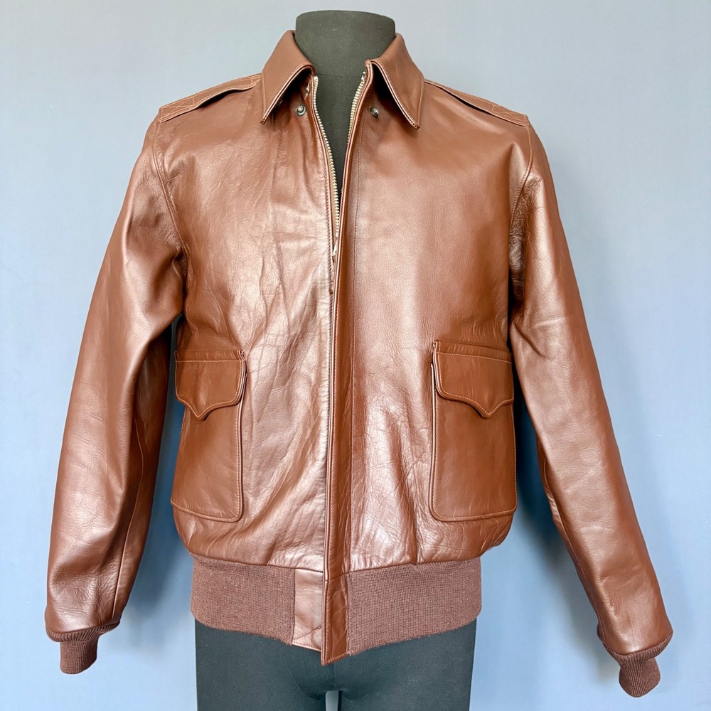 A2 Horsehide Flight Jacket JA Dubow by Lost Worlds | Sz 34 (Fits S/M) | Mint